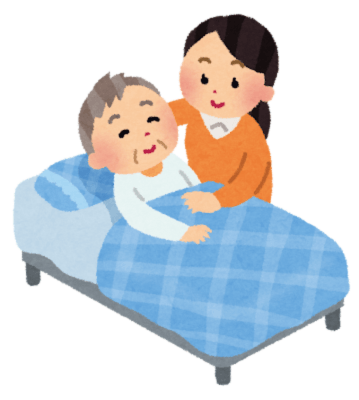 高齢者の介護をする人